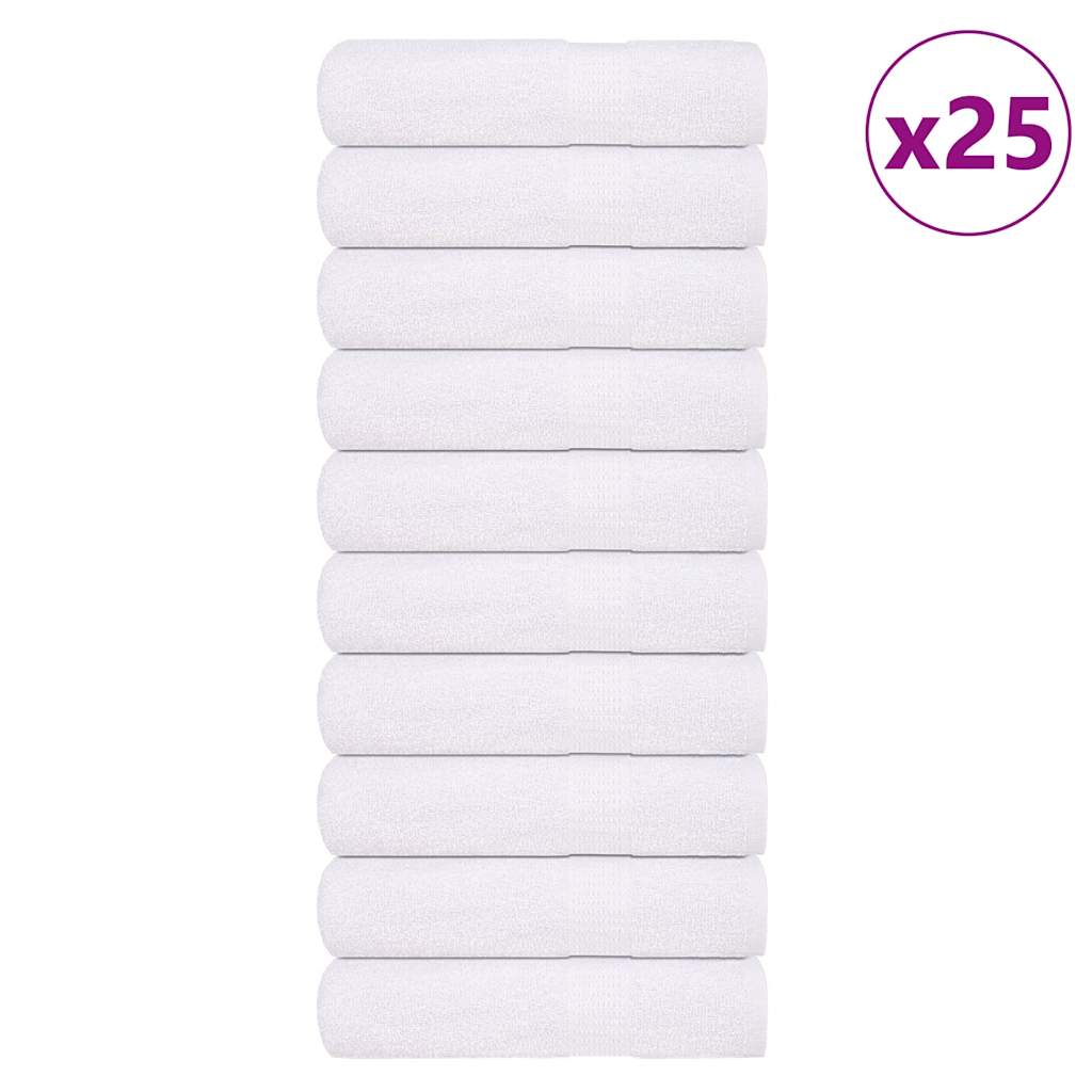 vidaXL Ręczniki kąpielowe, FROGN, 25 szt., białe, 70x140 cm, 360 g/m²
