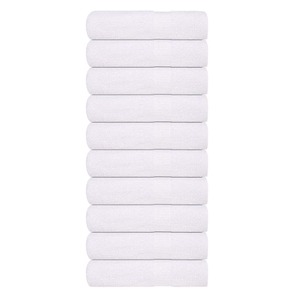 vidaXL Ręczniki kąpielowe, FROGN, 10 szt., białe, 100x150 cm, 360 g/m²