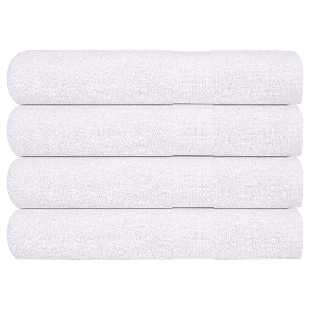 vidaXL Ręczniki do sauny, FROGN, 4 szt., białe, 80x200 cm, 360 g/m²