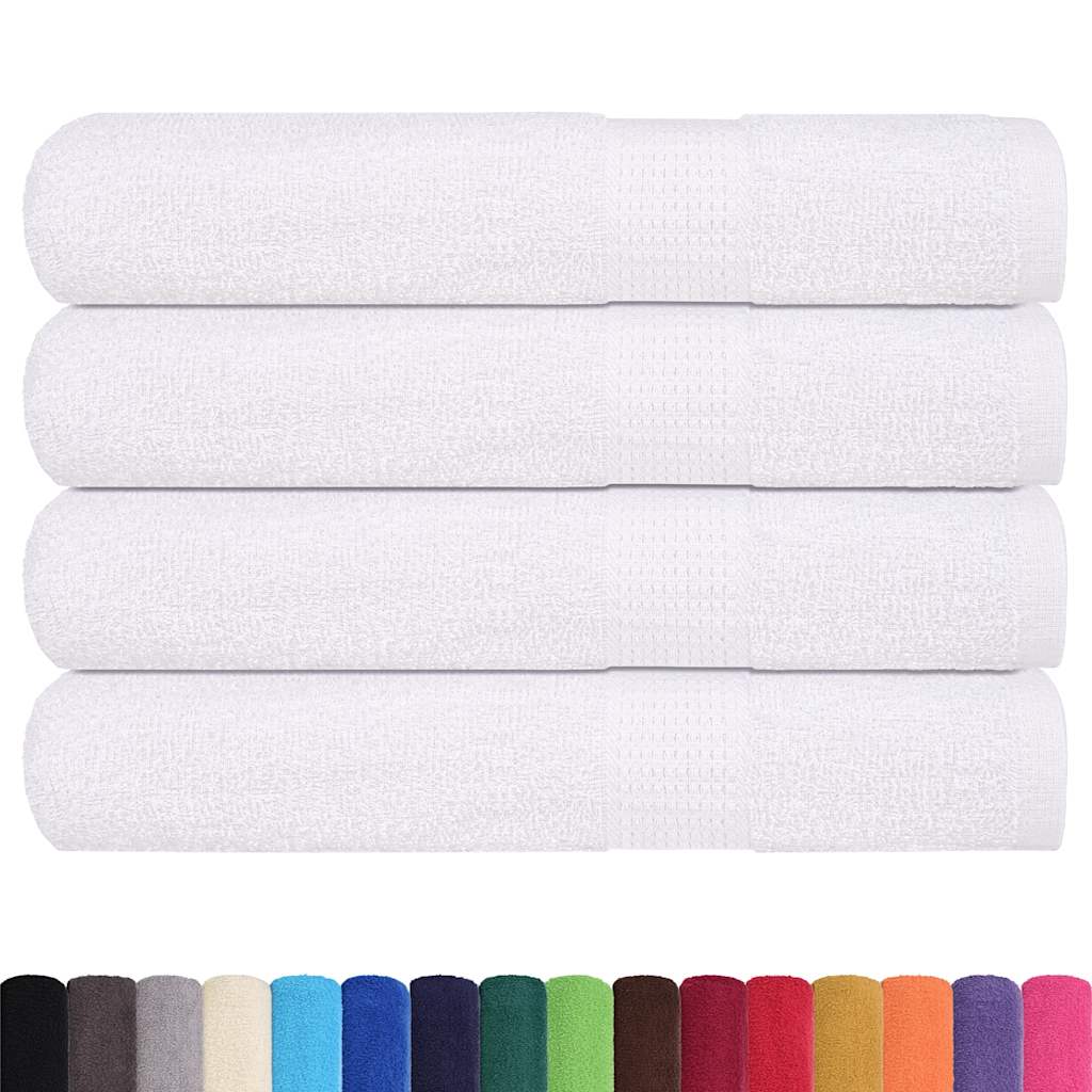 vidaXL Ręczniki do sauny, FROGN, 4 szt., białe, 80x200 cm, 360 g/m²