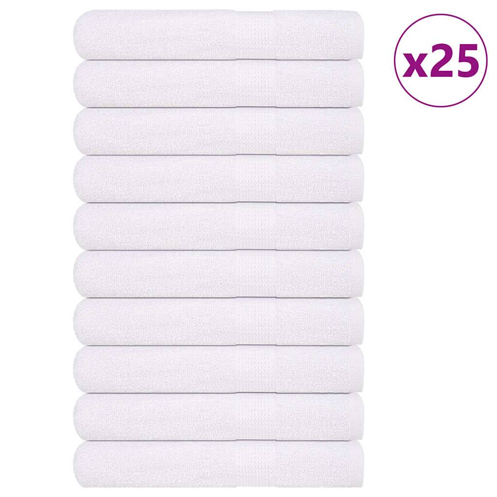 vidaXL Ręczniki do sauny, FROGN, 25 szt., białe, 80x200 cm, 360 g/m²