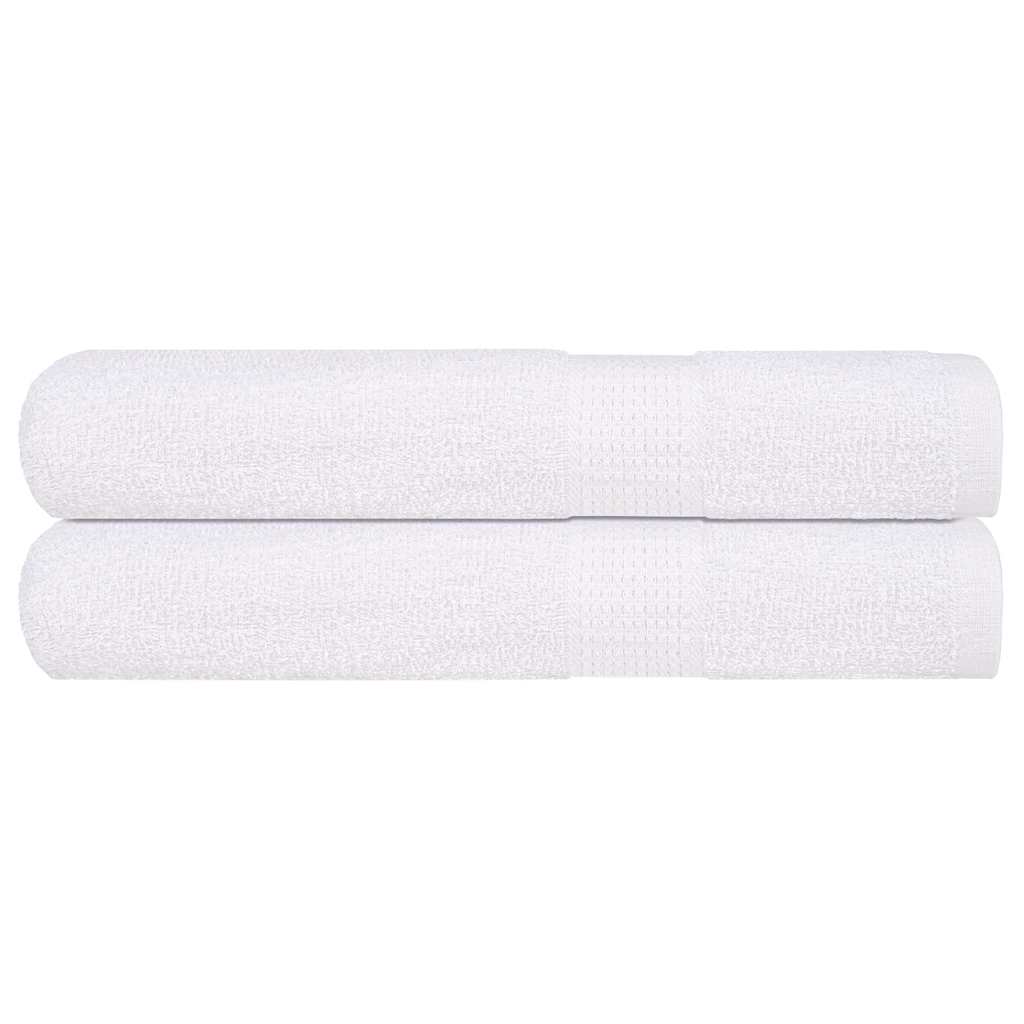 vidaXL Ręczniki, FROGN, 2 szt., białe, 100x200 cm, 360 g/m²