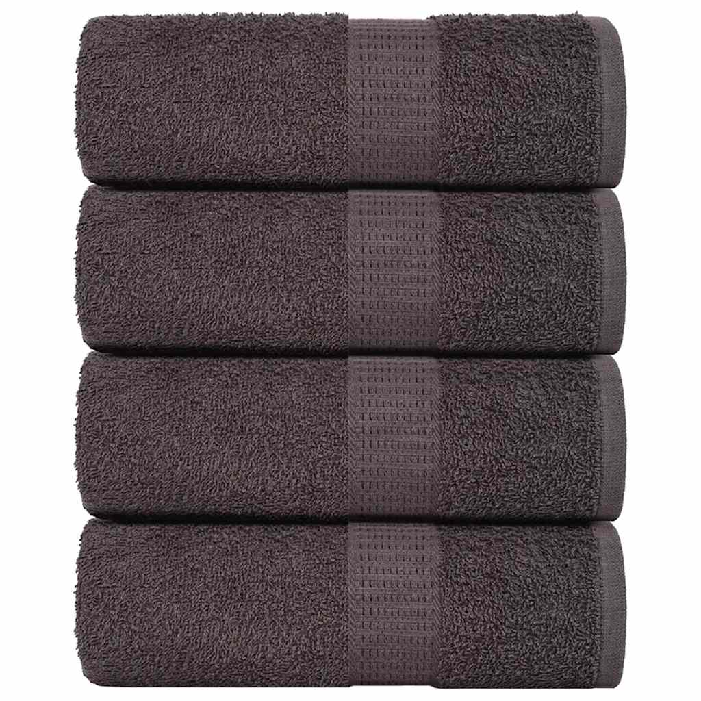 vidaXL Ręczniki, FROGN, 4 szt., antracytowe, 30x30 cm, 360 g/m²