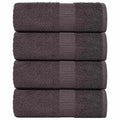 vidaXL Ręczniki, FROGN, 4 szt., antracytowe, 30x30 cm, 360 g/m²