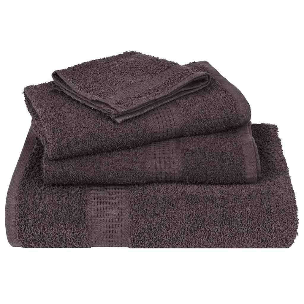 vidaXL Ręczniki, FROGN, 4 szt., antracytowe, 30x30 cm, 360 g/m²