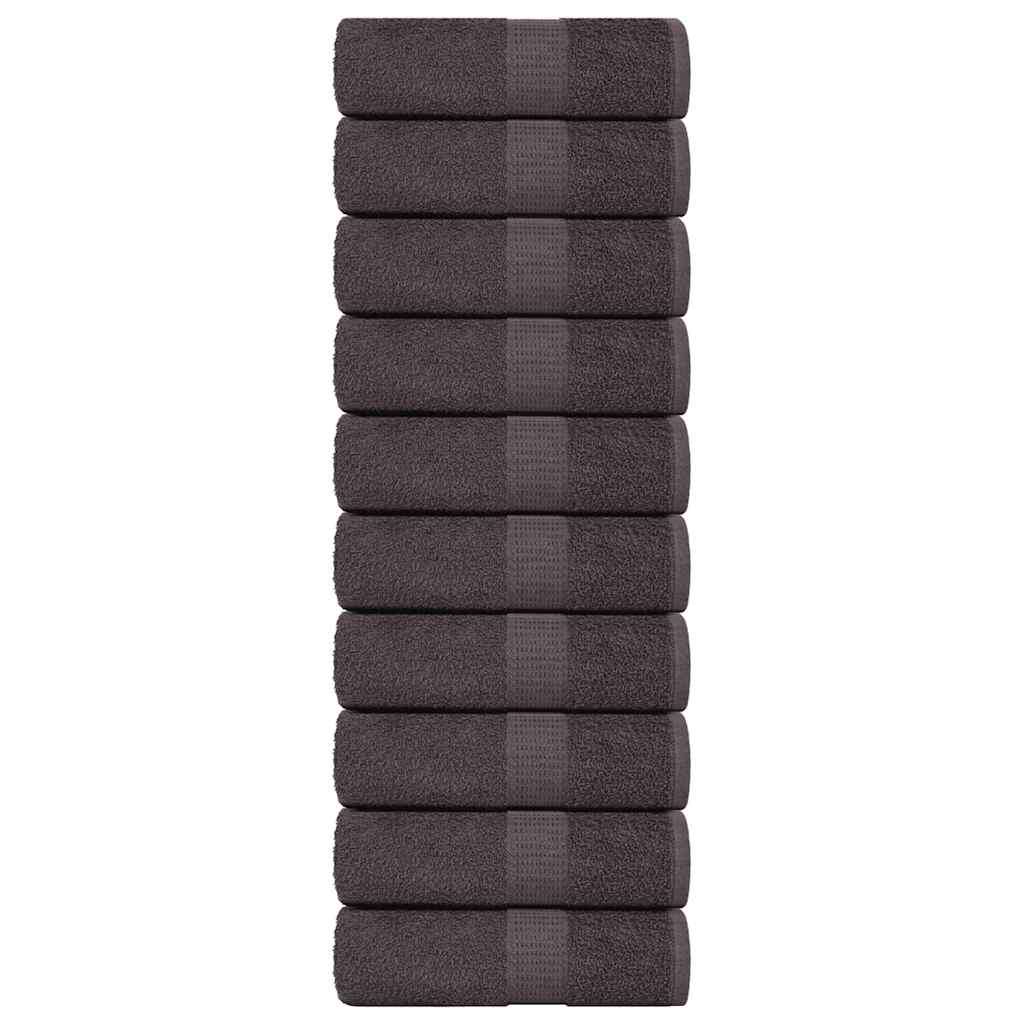 vidaXL Ręczniki dla gości, FROGN, 10 szt., antracyt, 30x50 cm, 360 g/m²