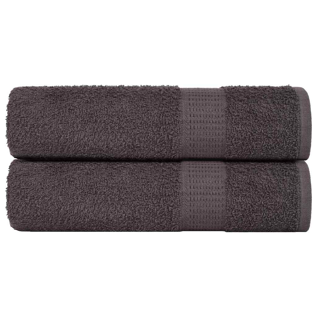vidaXL Ręczniki do rąk, FROGN, 2 szt., antracyt, 50x100 cm, 360 g/m²