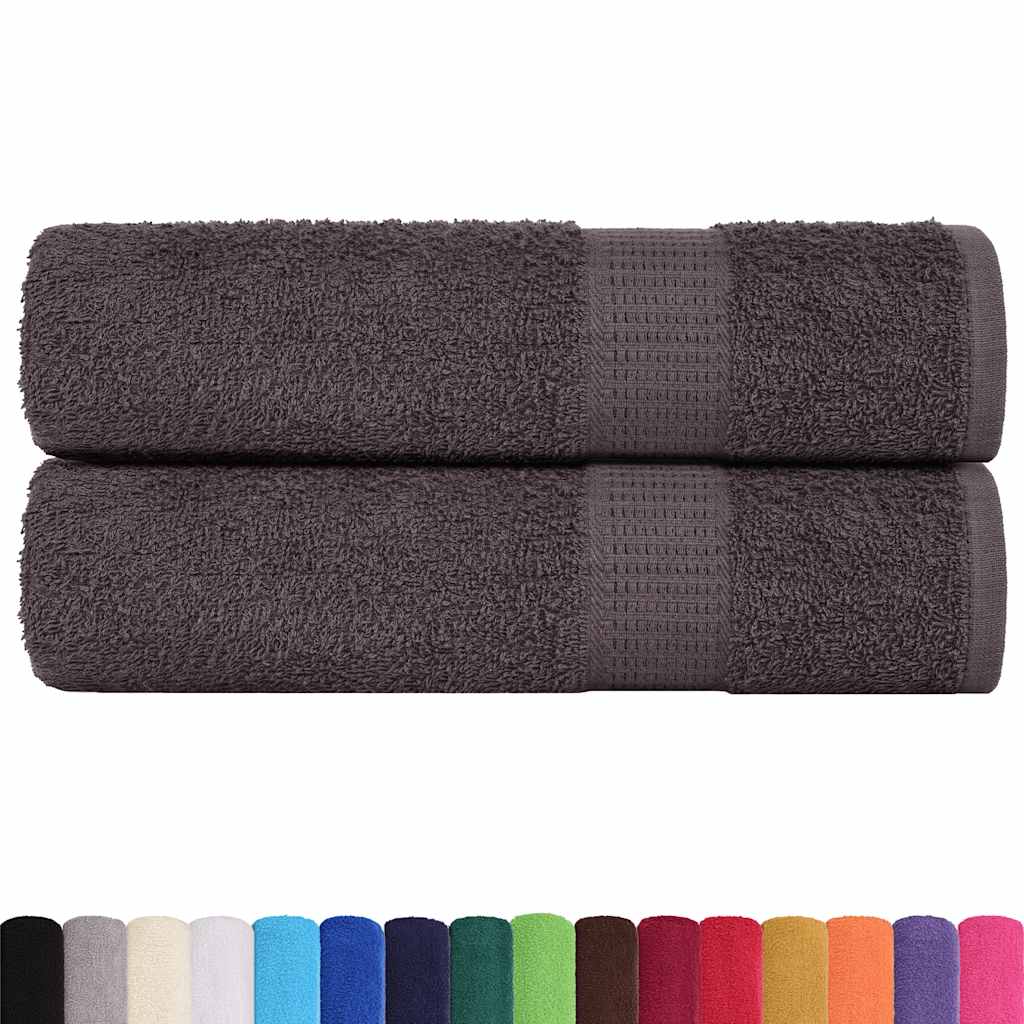 vidaXL Ręczniki do rąk, FROGN, 2 szt., antracyt, 50x100 cm, 360 g/m²