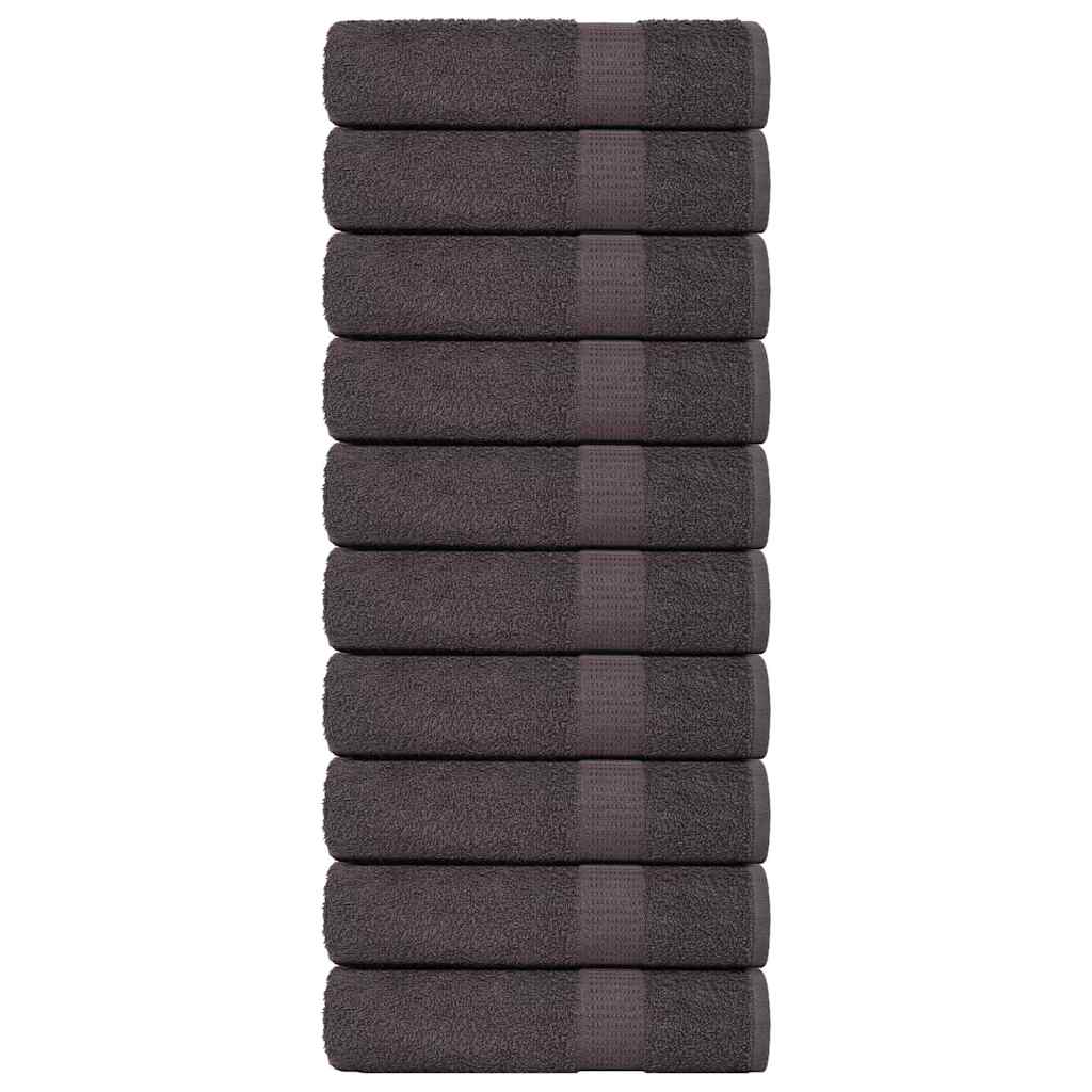 vidaXL Ręczniki do rąk, FROGN, 10 szt., antracyt, 50x100 cm, 360 g/m²