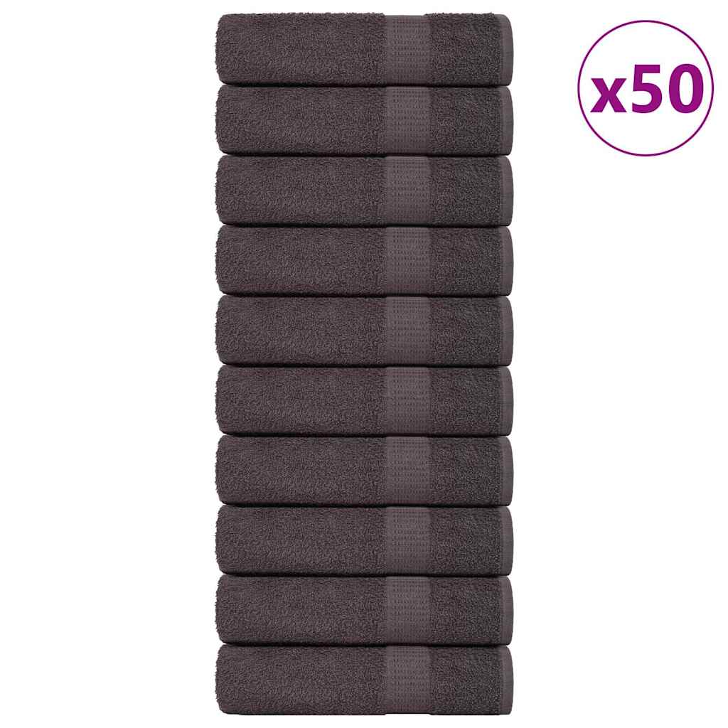 vidaXL Ręczniki do rąk, FROGN, 50 szt., antracyt, 50x100 cm, 360 g/m²