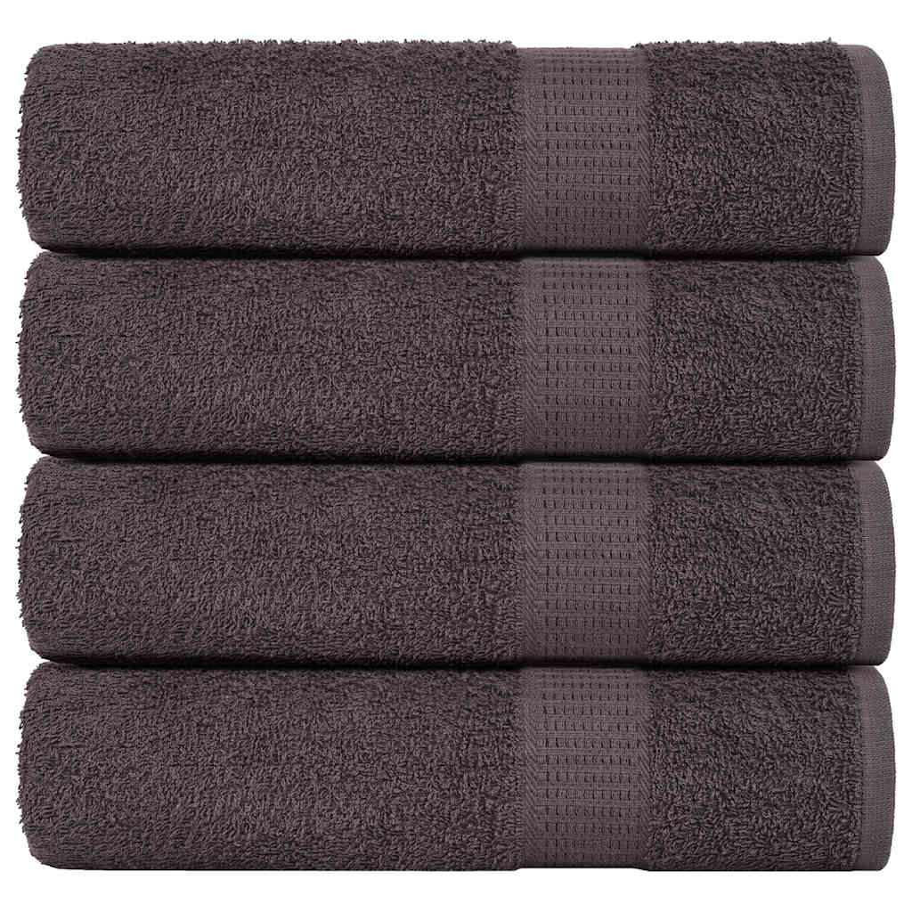 vidaXL Ręczniki kąpielowe, FROGN, 4 szt., antracyt, 70x140 cm, 360 g/m²