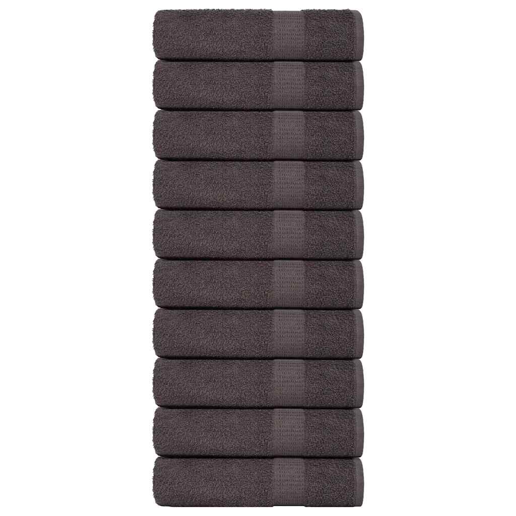 vidaXL Ręczniki kąpielowe, FROGN, 10 szt., antracyt, 70x140 cm, 360 g/m²