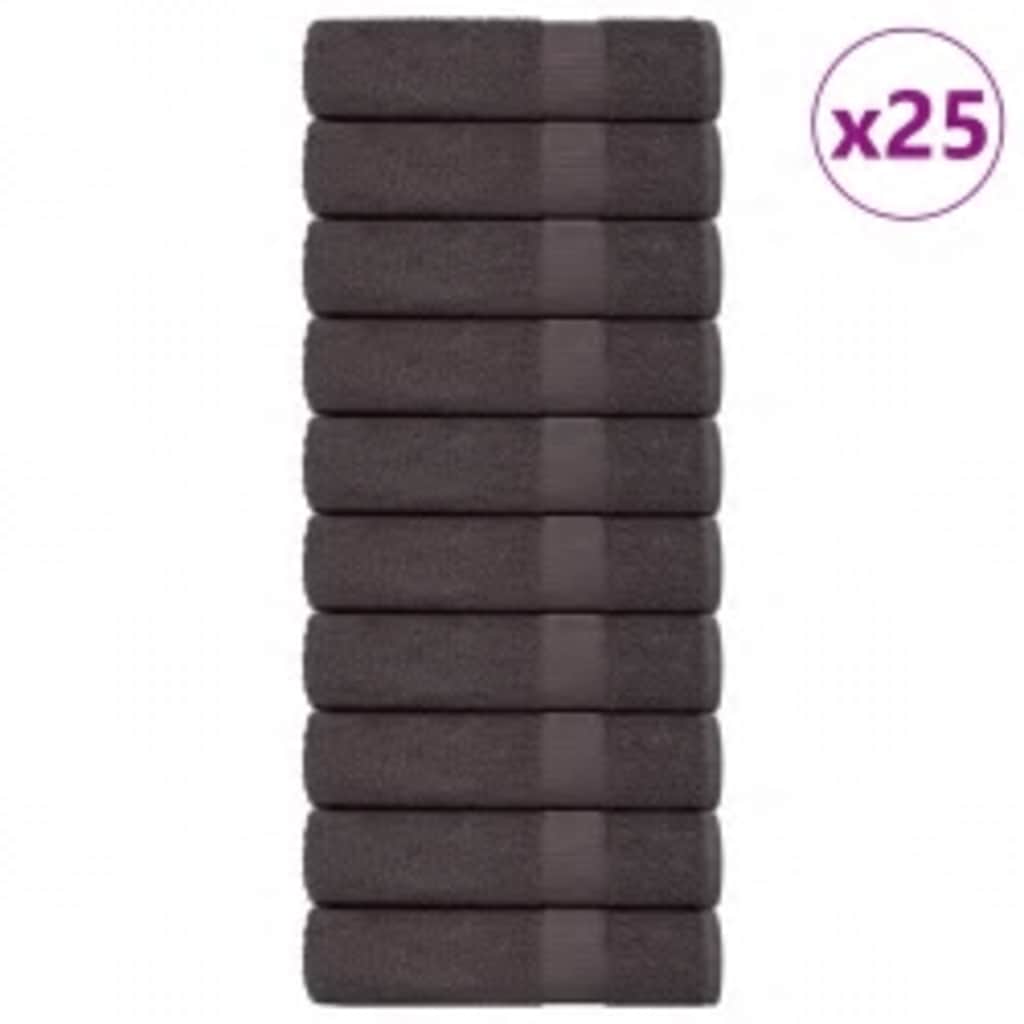 vidaXL Ręczniki kąpielowe, FROGN, 25 szt., antracyt, 70x140 cm, 360 g/m²