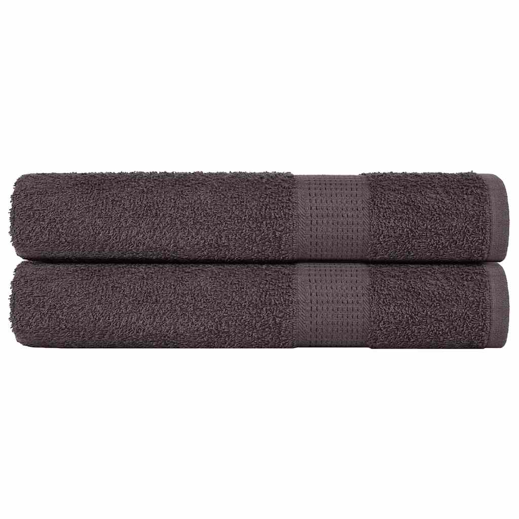 vidaXL Ręczniki, FROGN, 2 szt., antracyt, 100x200 cm, 360 g/m²