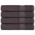 vidaXL Ręczniki, FROGN, 4 szt., antracyt, 100x200 cm, 360 g/m²