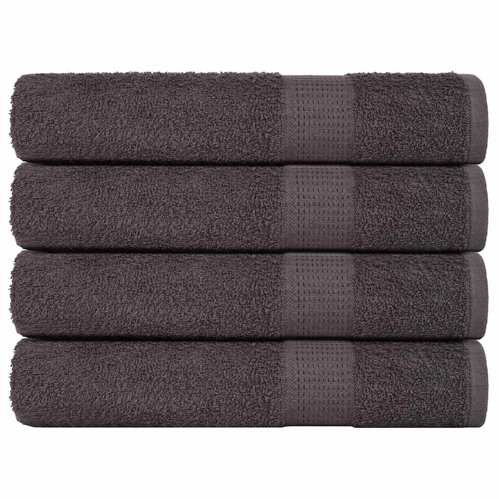 vidaXL Ręczniki, FROGN, 4 szt., antracyt, 100x200 cm, 360 g/m²