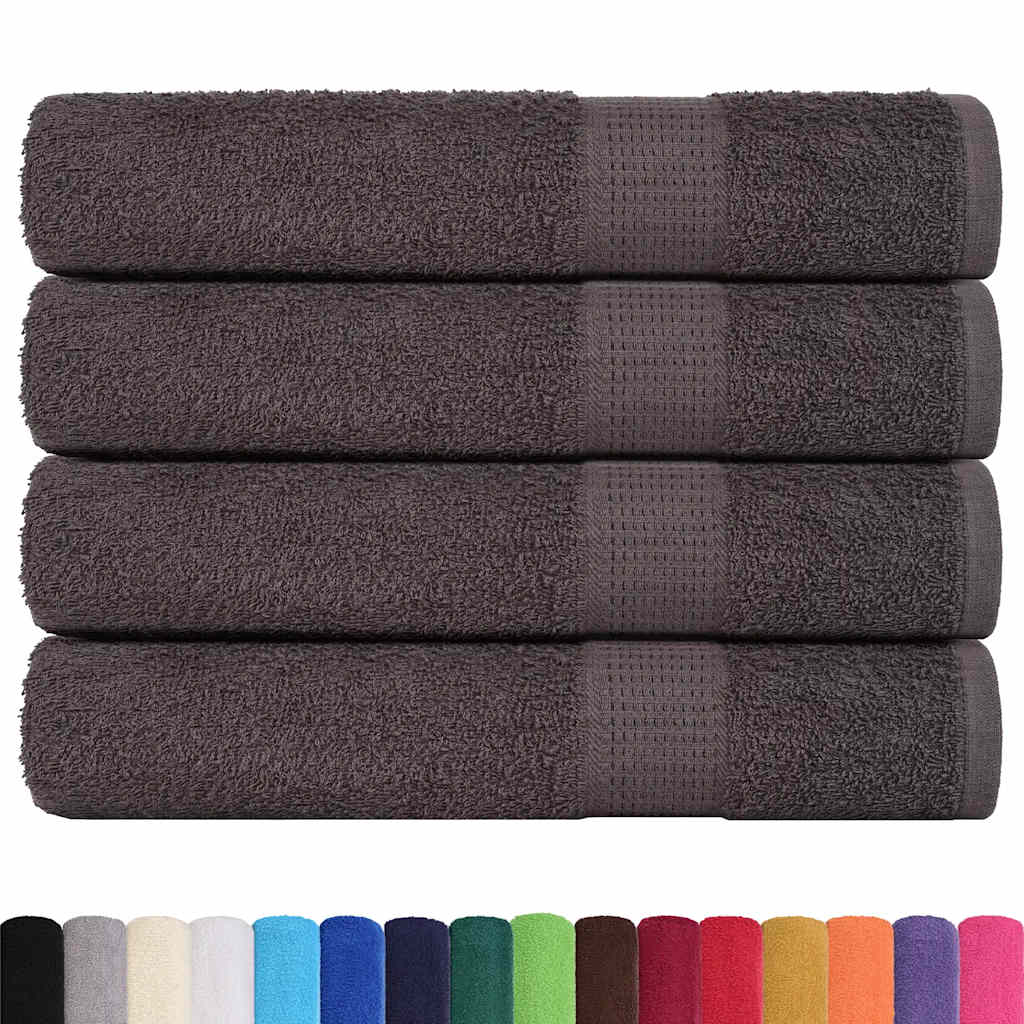 vidaXL Ręczniki, FROGN, 4 szt., antracyt, 100x200 cm, 360 g/m²