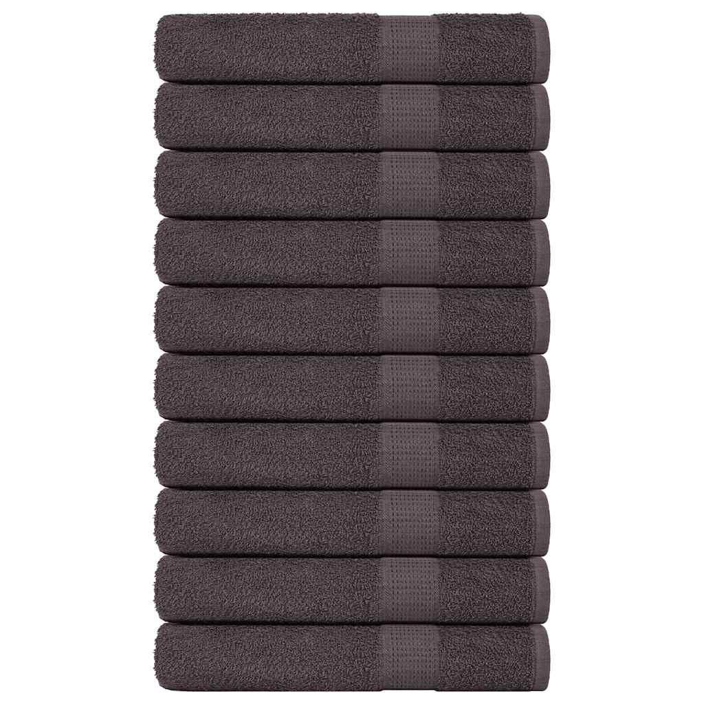 vidaXL Ręczniki, FROGN, 10 szt., antracyt, 100x200 cm, 360 g/m²