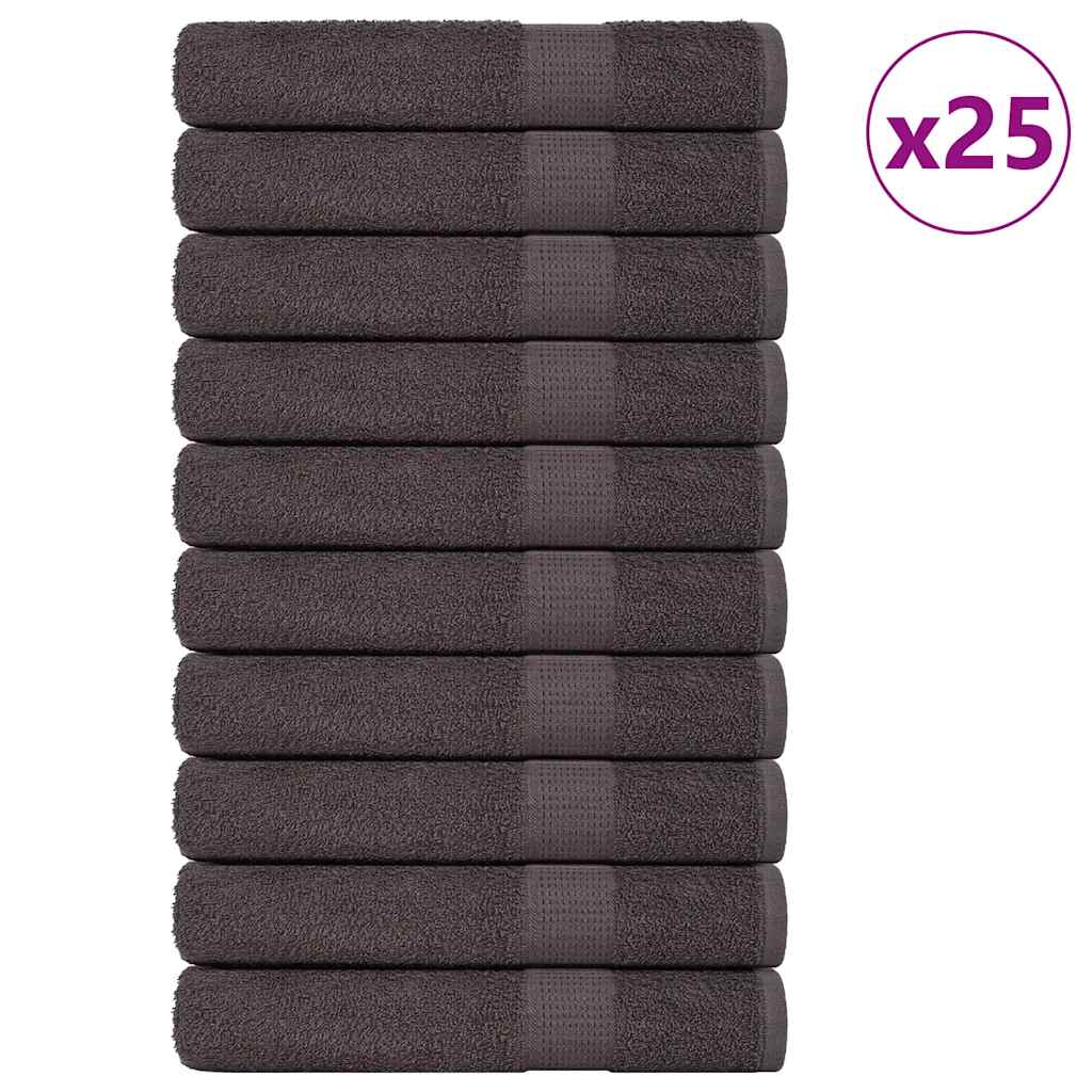 vidaXL Ręczniki, FROGN, 25 szt., antracyt, 100x200 cm, 360 g/m²
