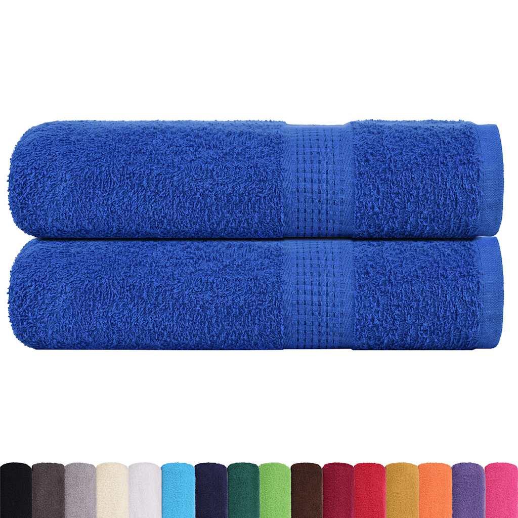 vidaXL Ręczniki kąpielowe, FROGN, 2 szt., niebieskie, 100x150 cm, 360 g/m²