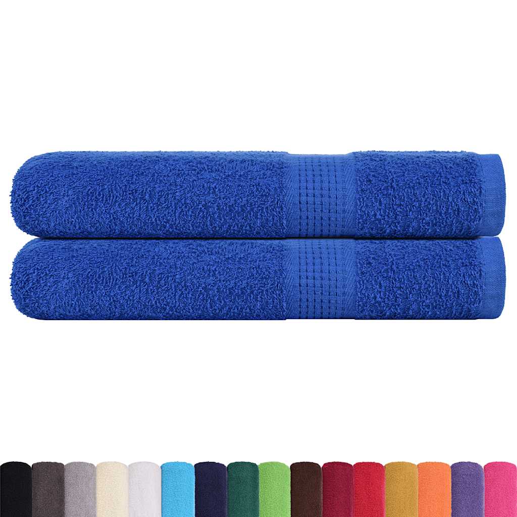 vidaXL Ręczniki, FROGN, 2 szt., niebieskie, 100x200 cm, 360 g/m²