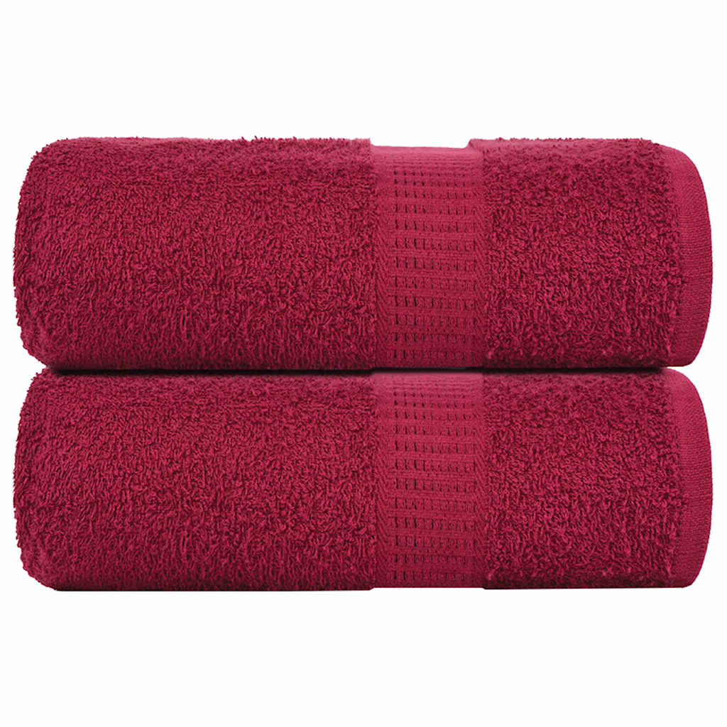vidaXL Ręczniki, FROGN, 2 szt., bordeaux, 30x30 cm, 360 g/m²