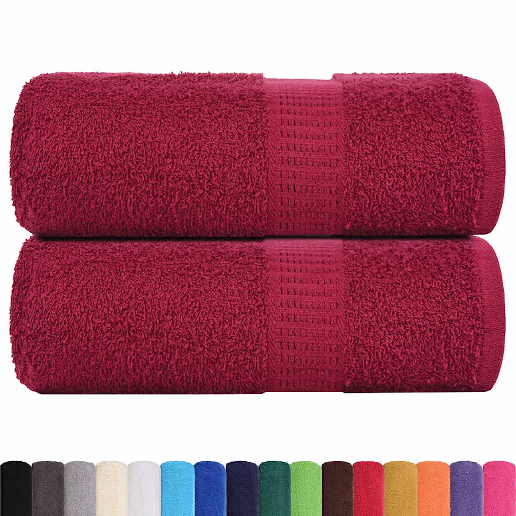 vidaXL Ręczniki, FROGN, 2 szt., bordeaux, 30x30 cm, 360 g/m²