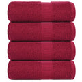 vidaXL Ręczniki, FROGN, 4 szt., bordeaux, 30x30 cm, 360 g/m²