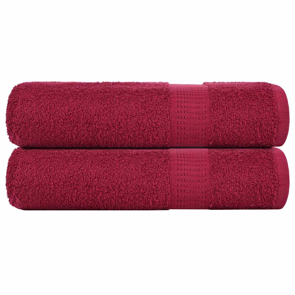 vidaXL Ręczniki do rąk, FROGN, 2 szt., Bordeaux 50x100 cm, 360 g/m²