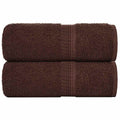 vidaXL Ręczniki, FROGN, 2 szt., brązowe, 30x30 cm, 360 g/m²