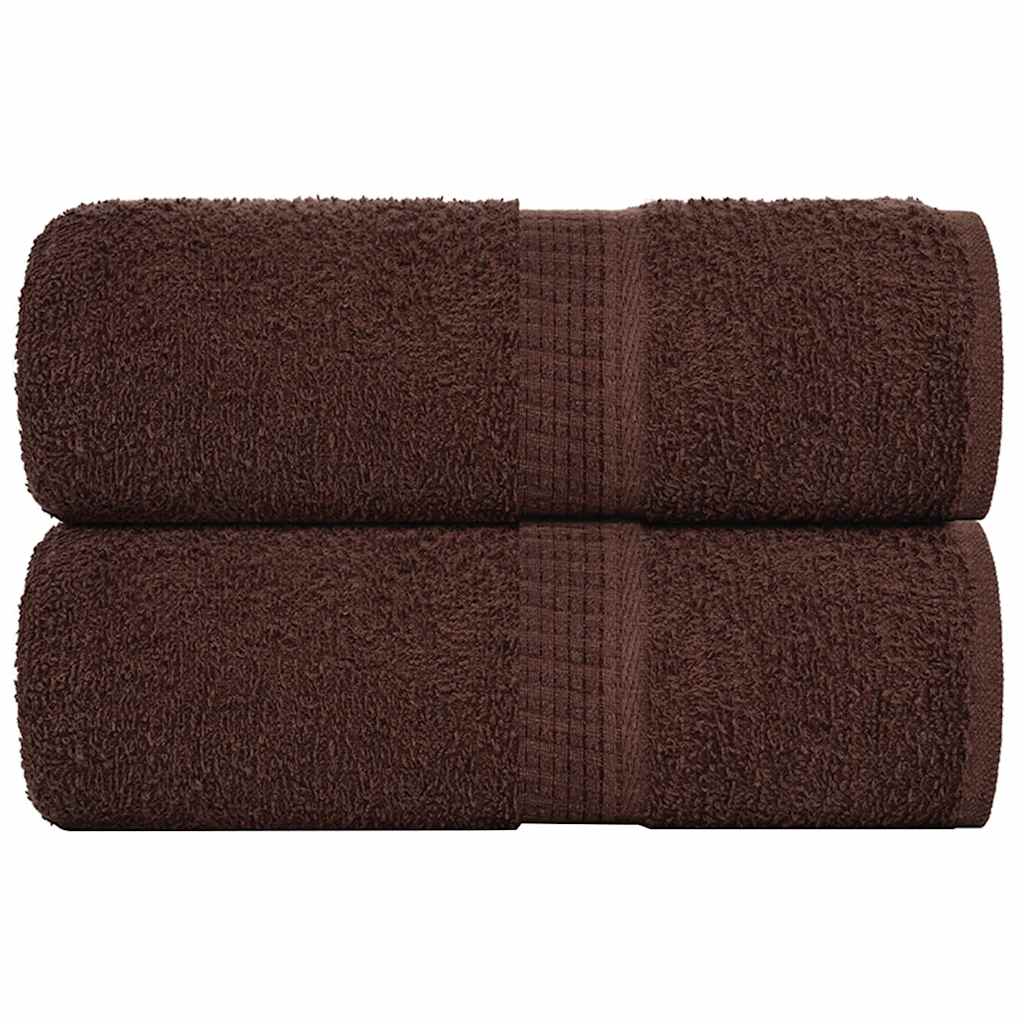 vidaXL Ręczniki, FROGN, 2 szt., brązowe, 30x30 cm, 360 g/m²