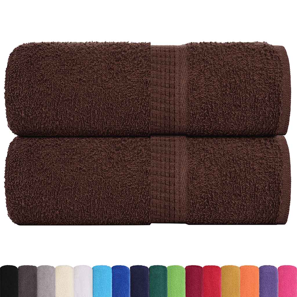 vidaXL Ręczniki, FROGN, 2 szt., brązowe, 30x30 cm, 360 g/m²
