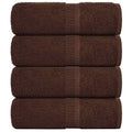 vidaXL Ręczniki, FROGN, 4 szt., brązowe, 30x30 cm, 360 g/m²