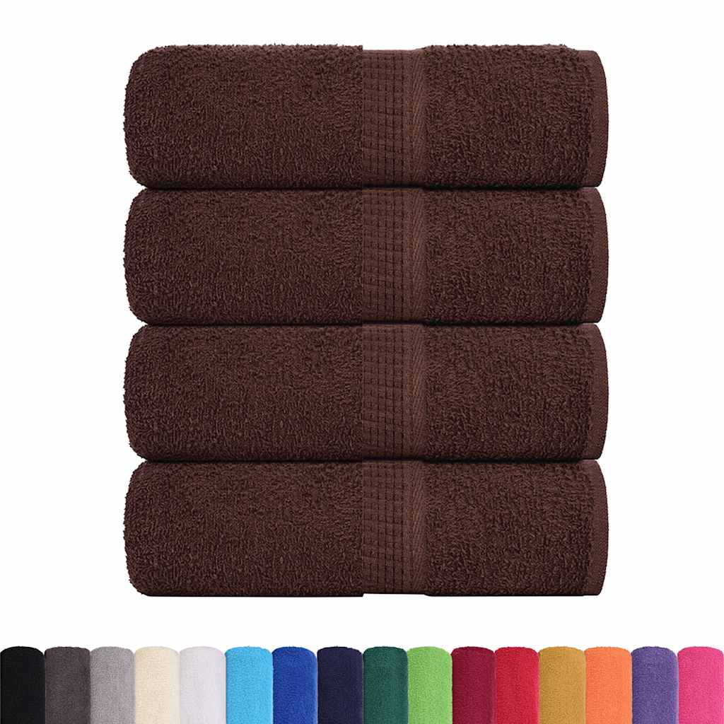 vidaXL Ręczniki, FROGN, 4 szt., brązowe, 30x30 cm, 360 g/m²