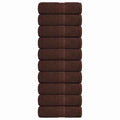 vidaXL Ręczniki, FROGN, 10 szt., brązowe, 30x30 cm, 360 g/m²