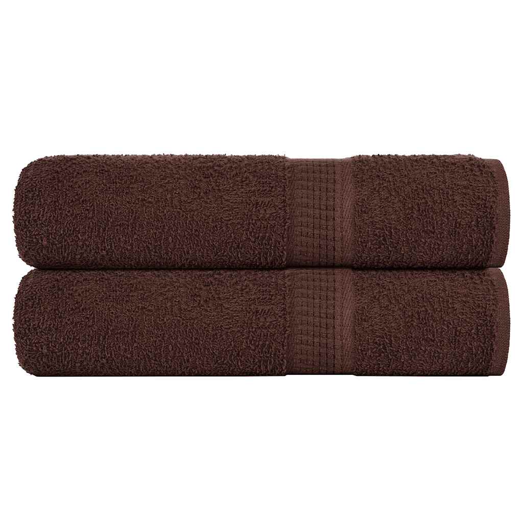 vidaXL Ręczniki do rąk, FROGN, 2 szt., brązowe, 50x100 cm, 360 g/m²