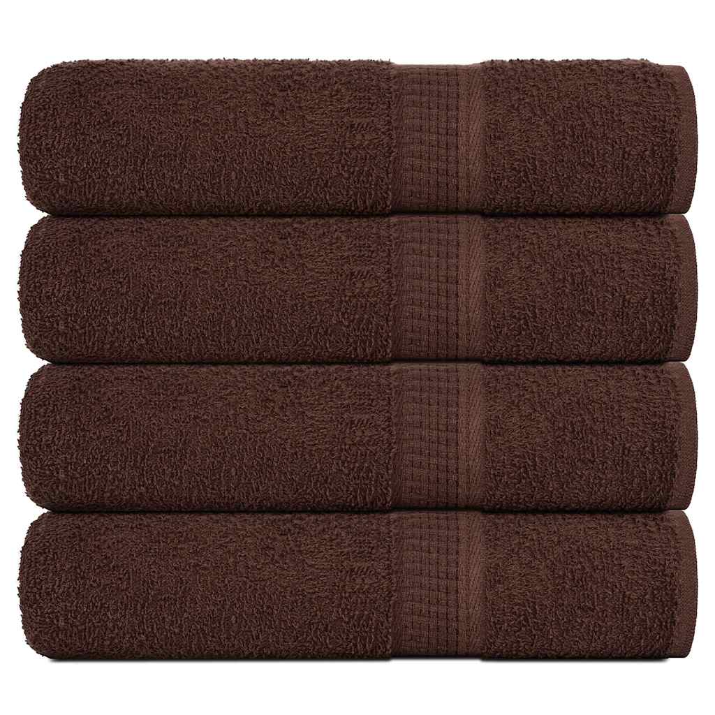 vidaXL Ręczniki kąpielowe, FROGN, 4 szt., brązowe, 70x140 cm, 360 g/m²