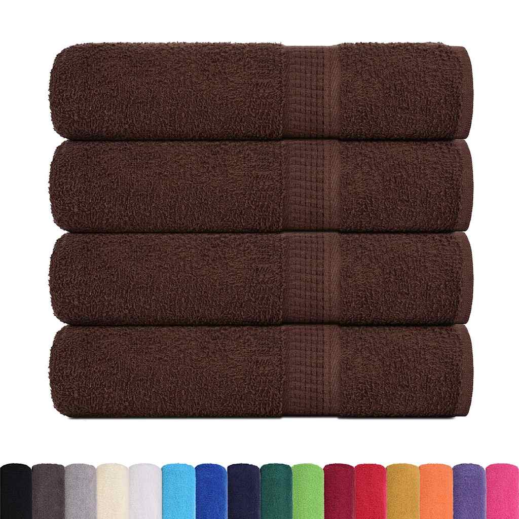 vidaXL Ręczniki kąpielowe, FROGN, 4 szt., brązowe, 70x140 cm, 360 g/m²