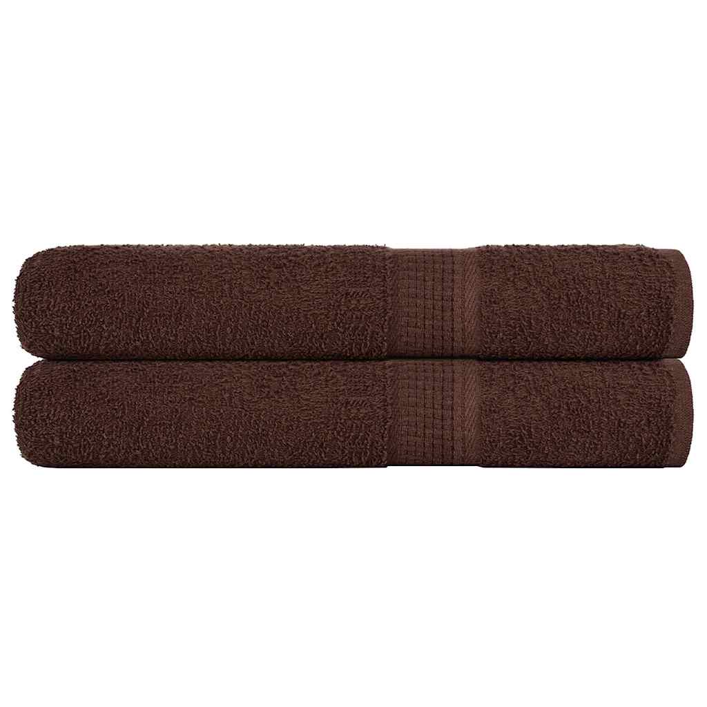 vidaXL Ręczniki do sauny, FROGN, 2 szt., brązowe, 80x200 cm, 360 g/m²