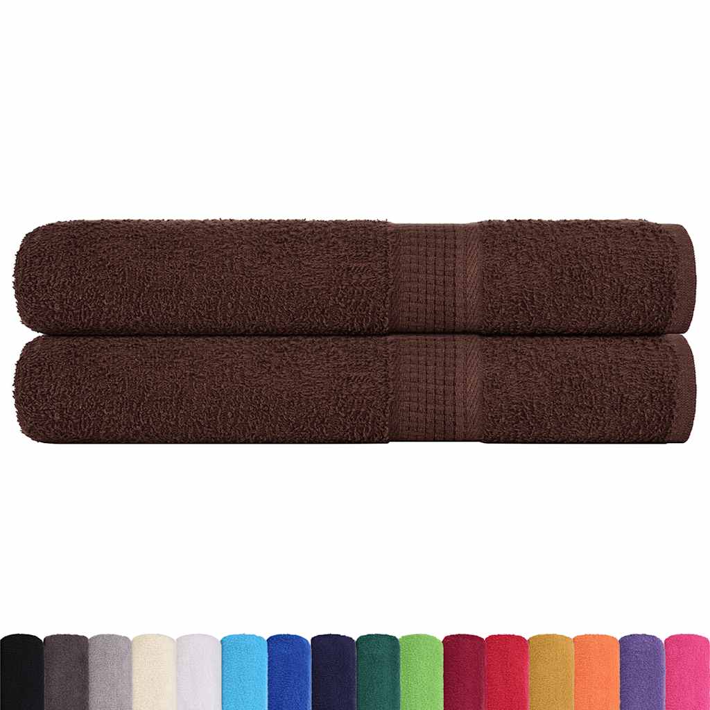 vidaXL Ręczniki do sauny, FROGN, 2 szt., brązowe, 80x200 cm, 360 g/m²