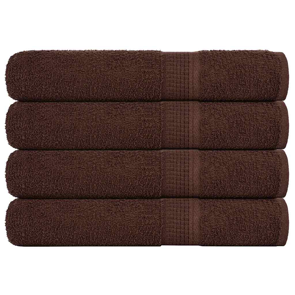 vidaXL Ręczniki do sauny, FROGN, 4 szt., brązowe, 80x200 cm, 360 g/m²