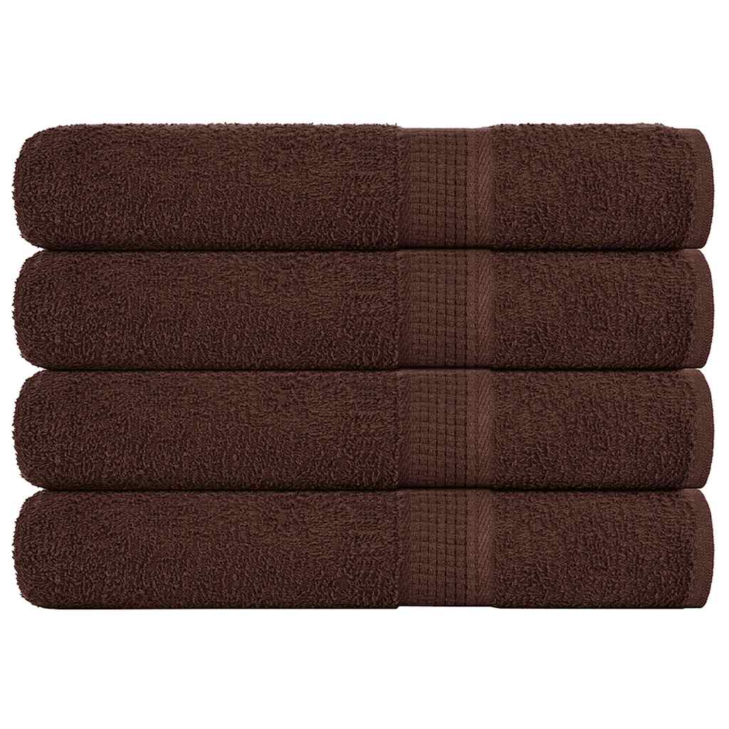 vidaXL Ręczniki, FROGN, 4 szt., brązowy, 100x200 cm, 360 g/m²