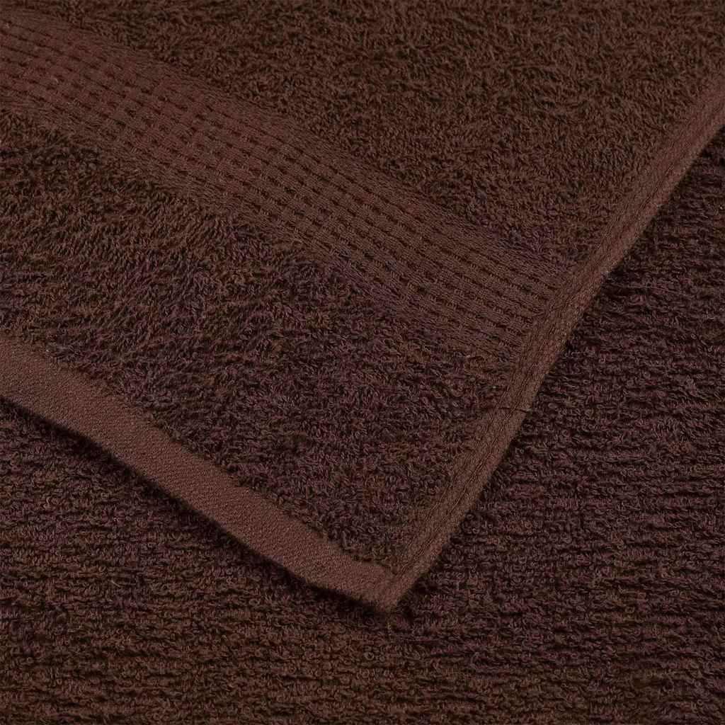 vidaXL Ręczniki, FROGN, 4 szt., brązowy, 100x200 cm, 360 g/m²