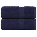 vidaXL Ręczniki, FROGN, 2 szt., granatowe, 30x30 cm, 360 g/m²