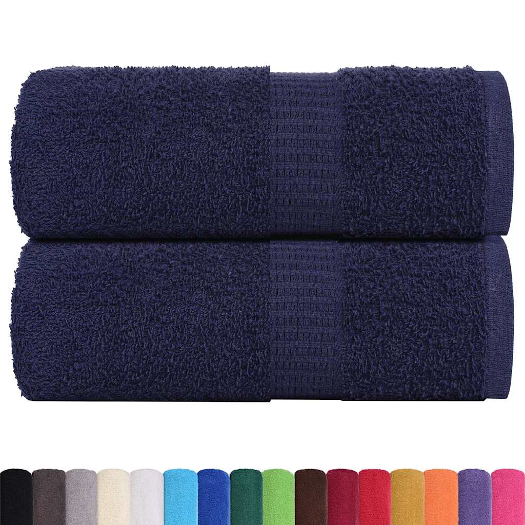 vidaXL Ręczniki, FROGN, 2 szt., granatowe, 30x30 cm, 360 g/m²