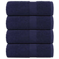 vidaXL Ręczniki, FROGN, 4 szt., granatowe, 30x30 cm, 360 g/m²