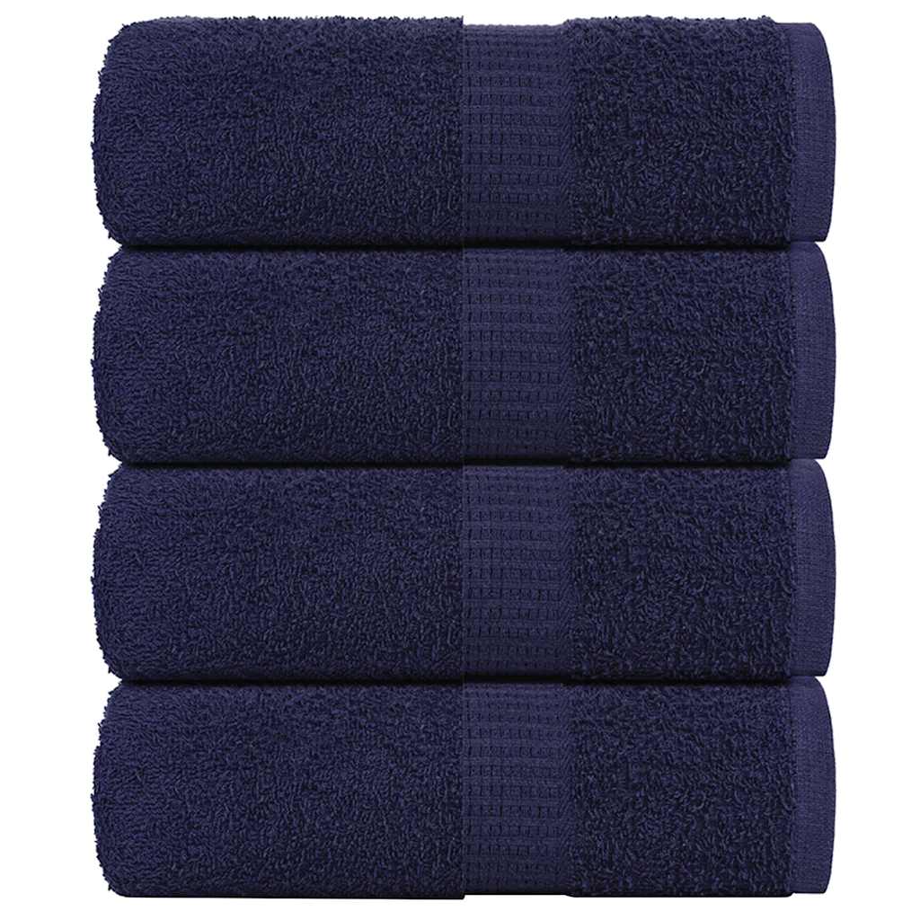 vidaXL Ręczniki, FROGN, 4 szt., granatowe, 30x30 cm, 360 g/m²