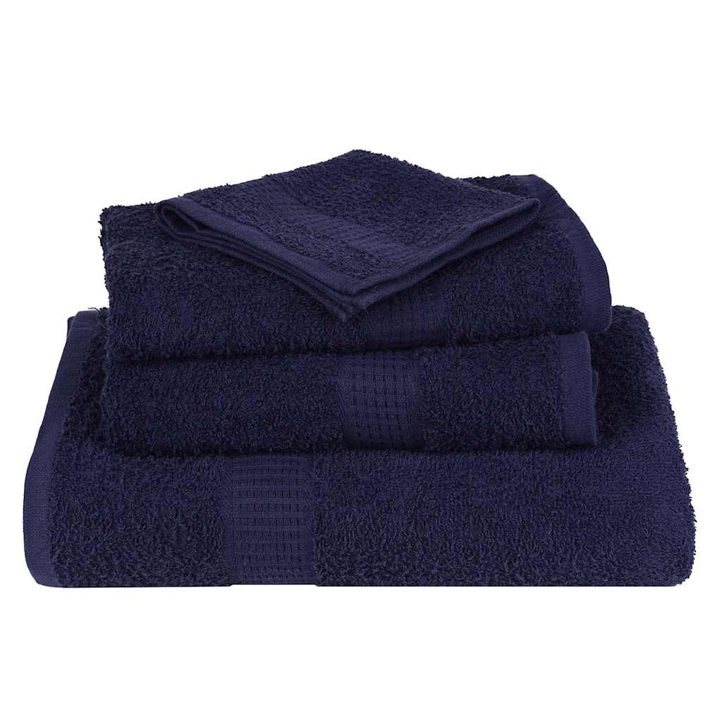 vidaXL Ręczniki, FROGN, 4 szt., granatowe, 30x30 cm, 360 g/m²
