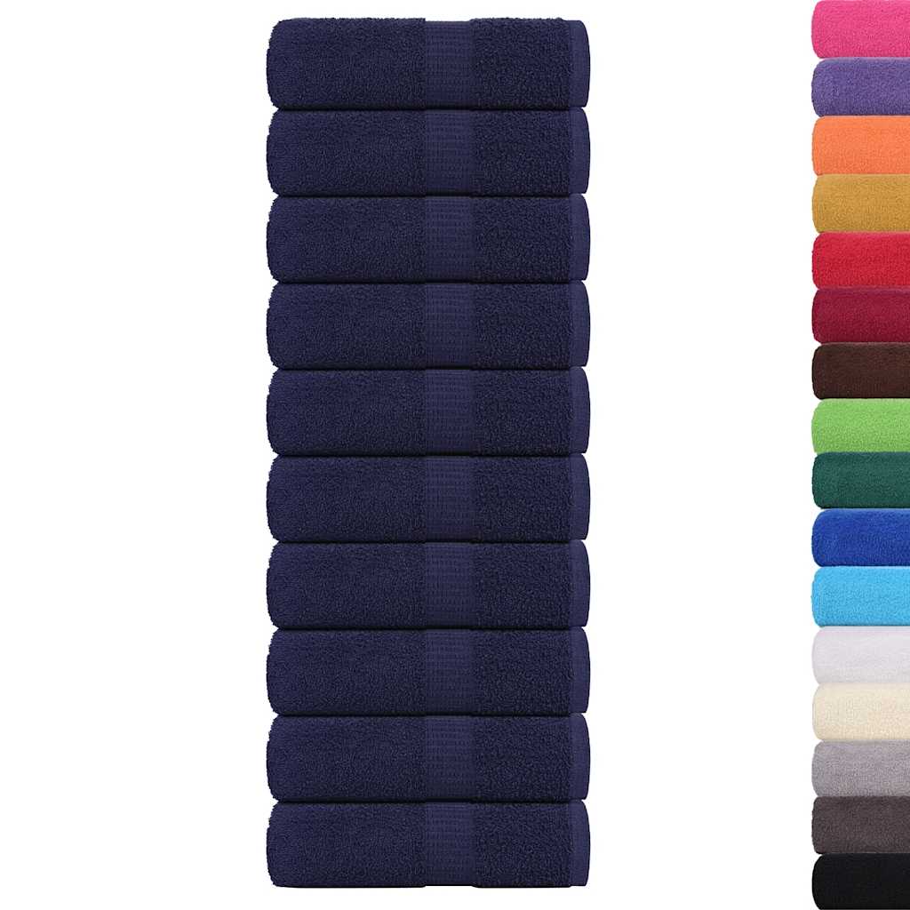 vidaXL Ręczniki, FROGN, 10 szt., granatowe, 30x30 cm, 360 g/m²