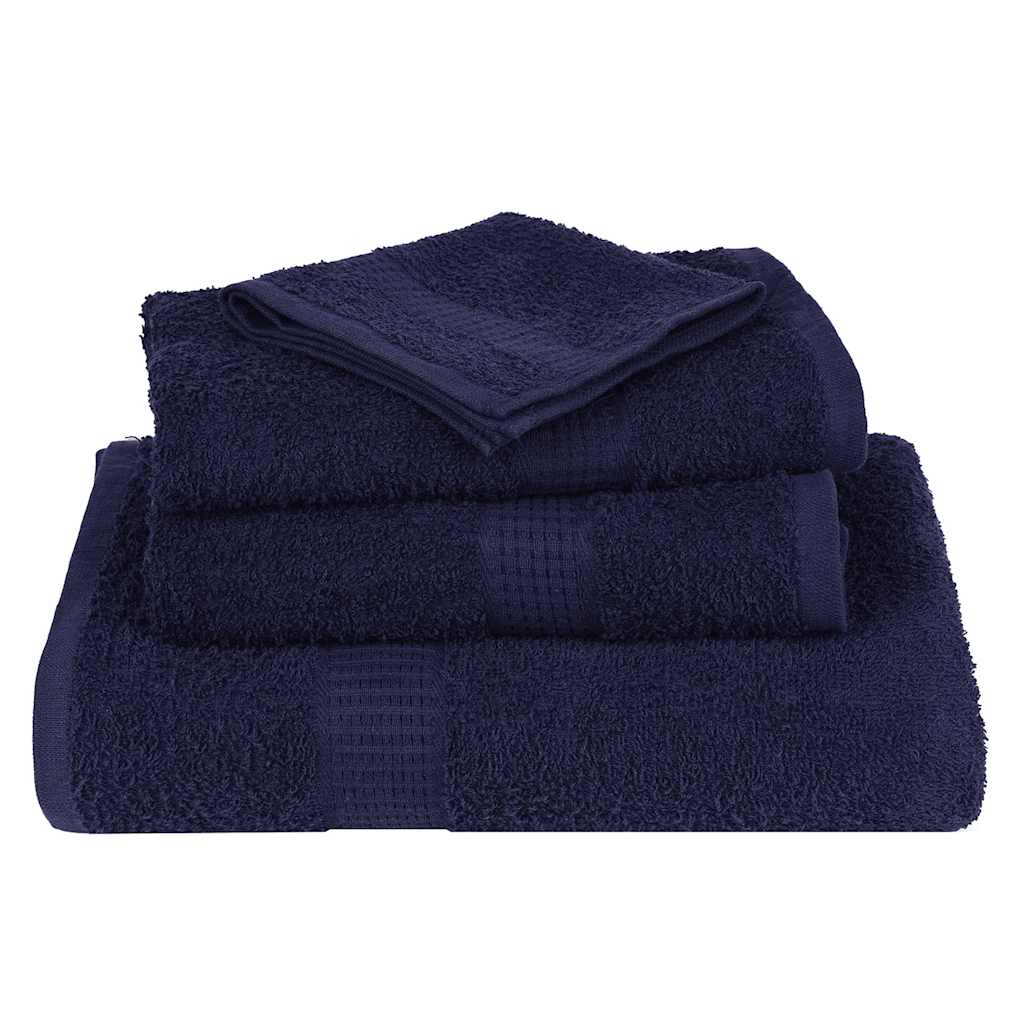 vidaXL Ręczniki, FROGN, 10 szt., granatowe, 30x30 cm, 360 g/m²